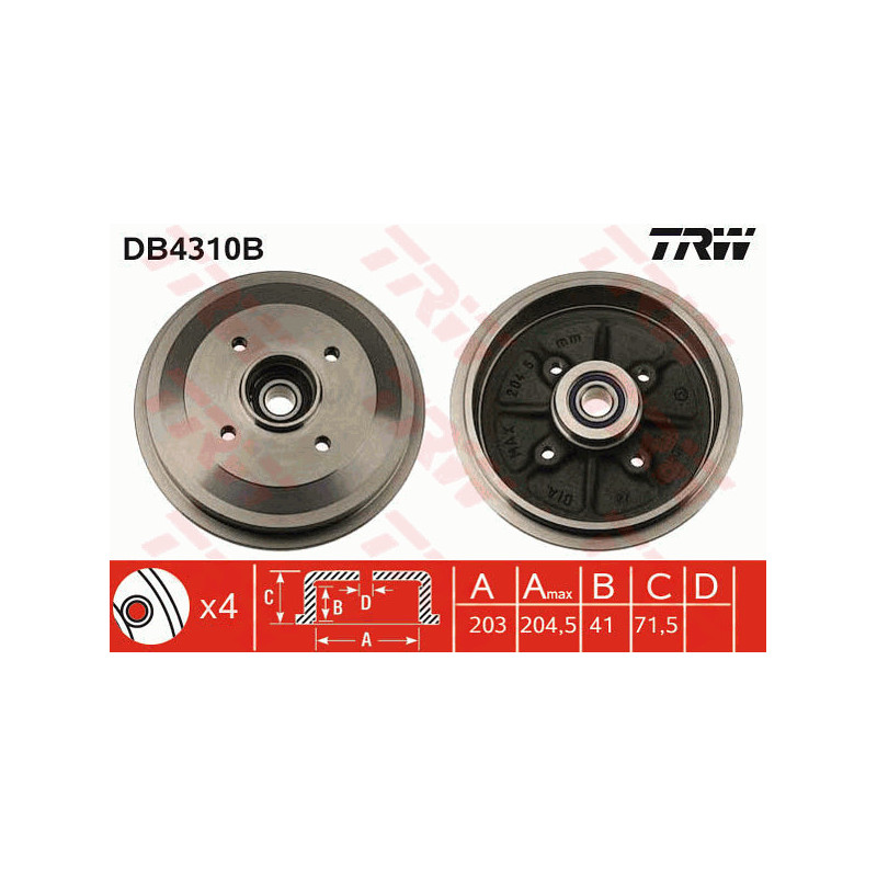 Tambour de frein TRW