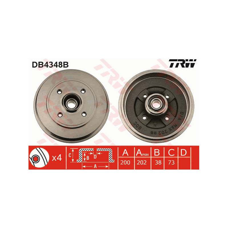 Tambour de frein TRW