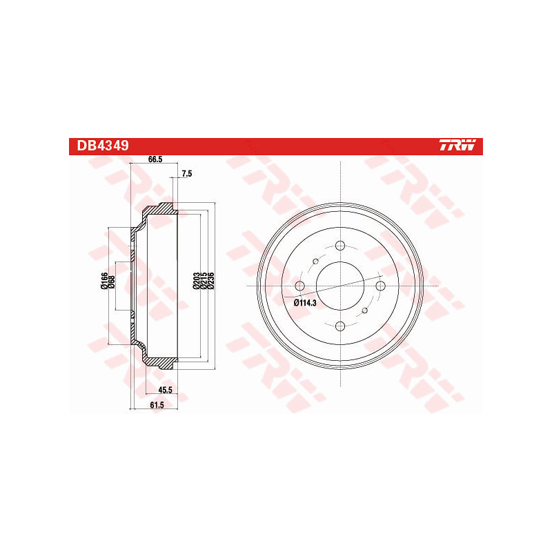 Tambour de frein TRW