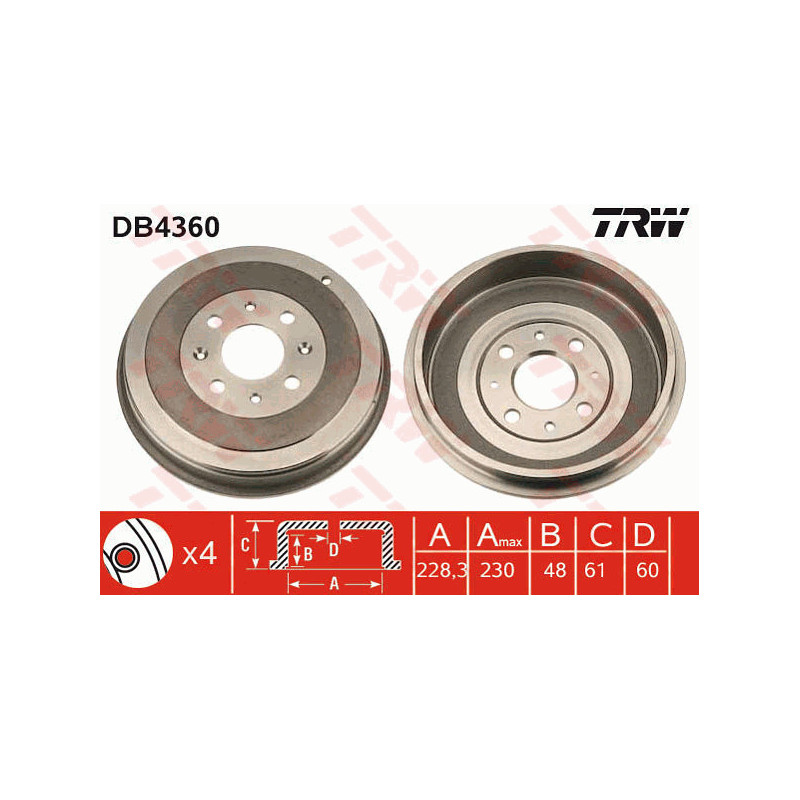 Tambour de frein TRW