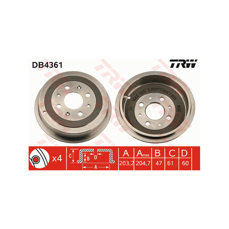 Tambour de frein TRW