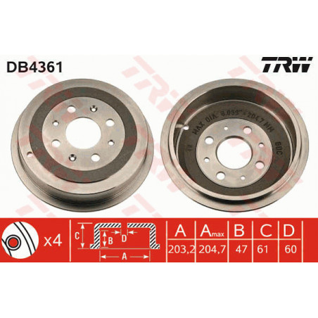 Tambour de frein TRW