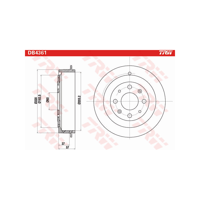 Tambour de frein TRW