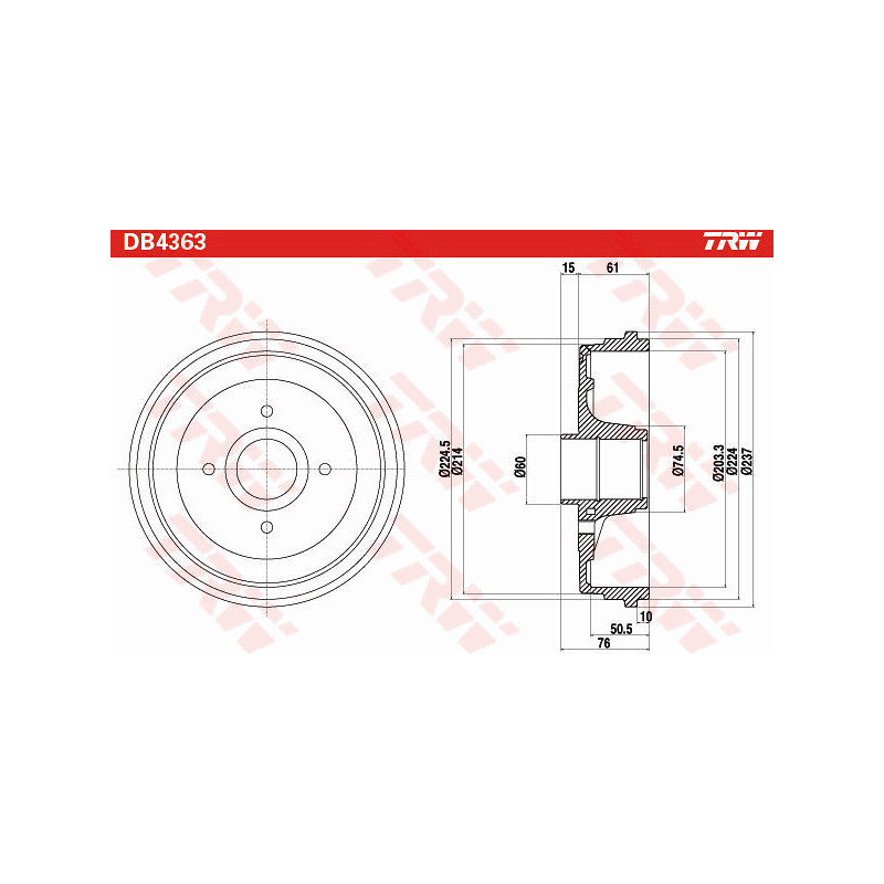 Tambour de frein TRW