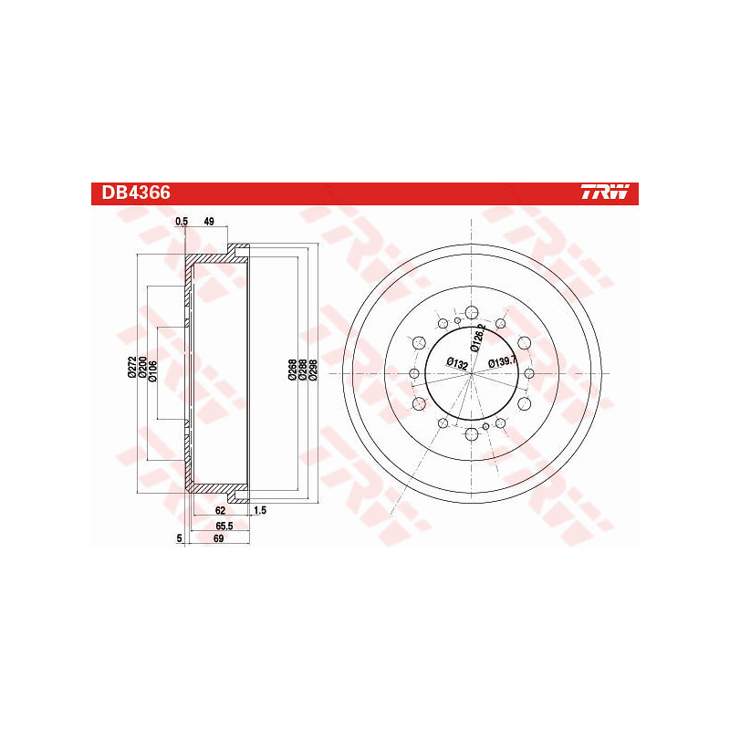 Tambour de frein TRW