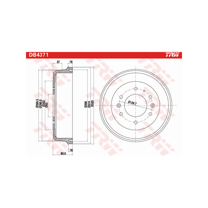 Tambour de frein TRW