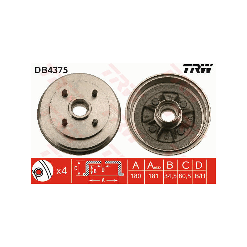 Tambour de frein TRW