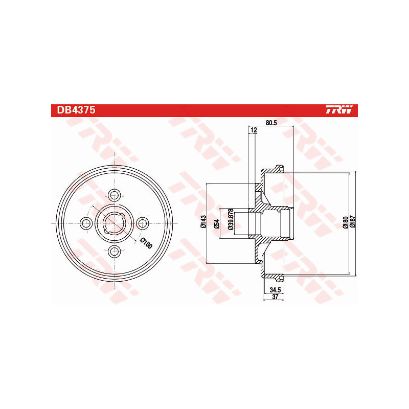Tambour de frein TRW
