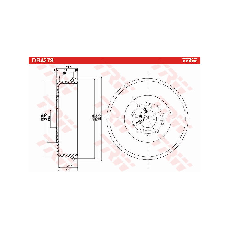 Tambour de frein TRW