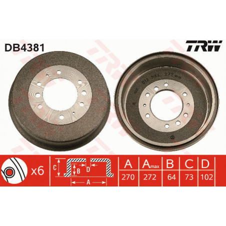 Tambour de frein TRW