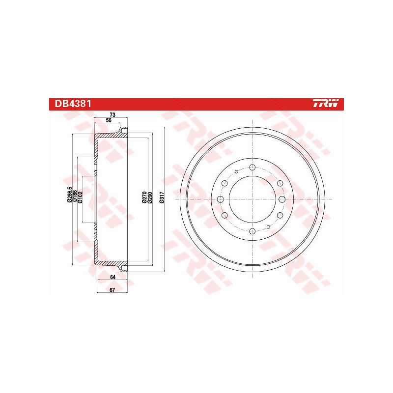 Tambour de frein TRW