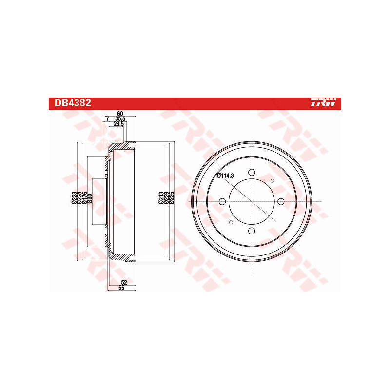 Tambour de frein TRW
