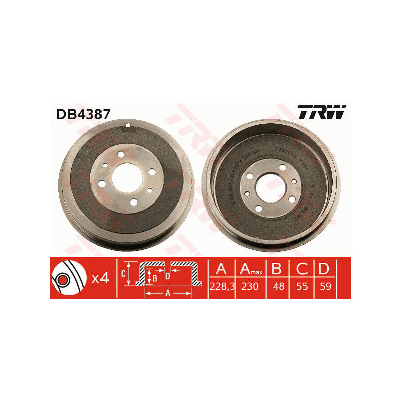 Tambour de frein TRW