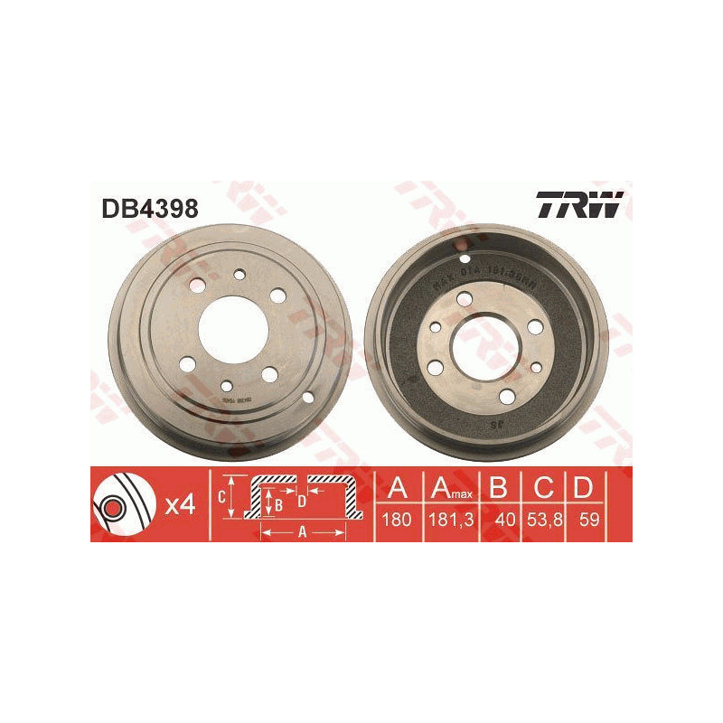 Tambour de frein TRW