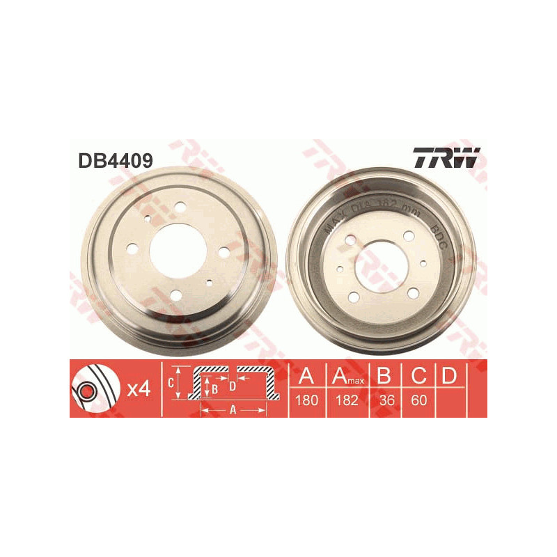 Tambour de frein TRW