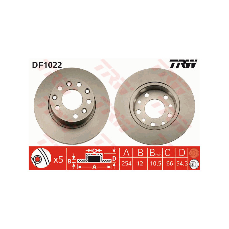 Disque de frein à l'unité TRW