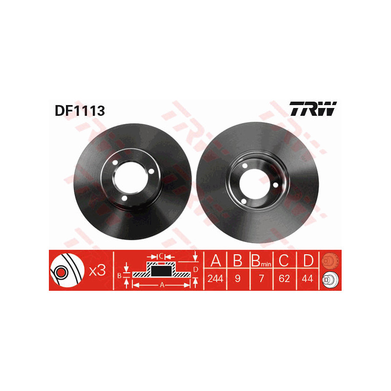 Disque de frein à l'unité TRW