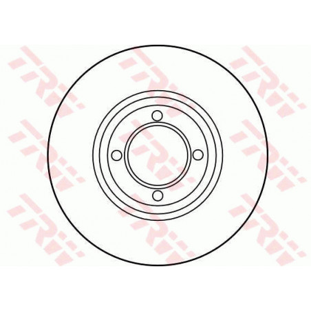 Jeu de 2 disques de frein TRW
