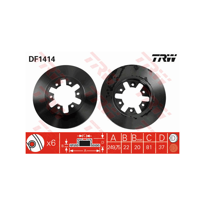 Disque de frein à l'unité TRW