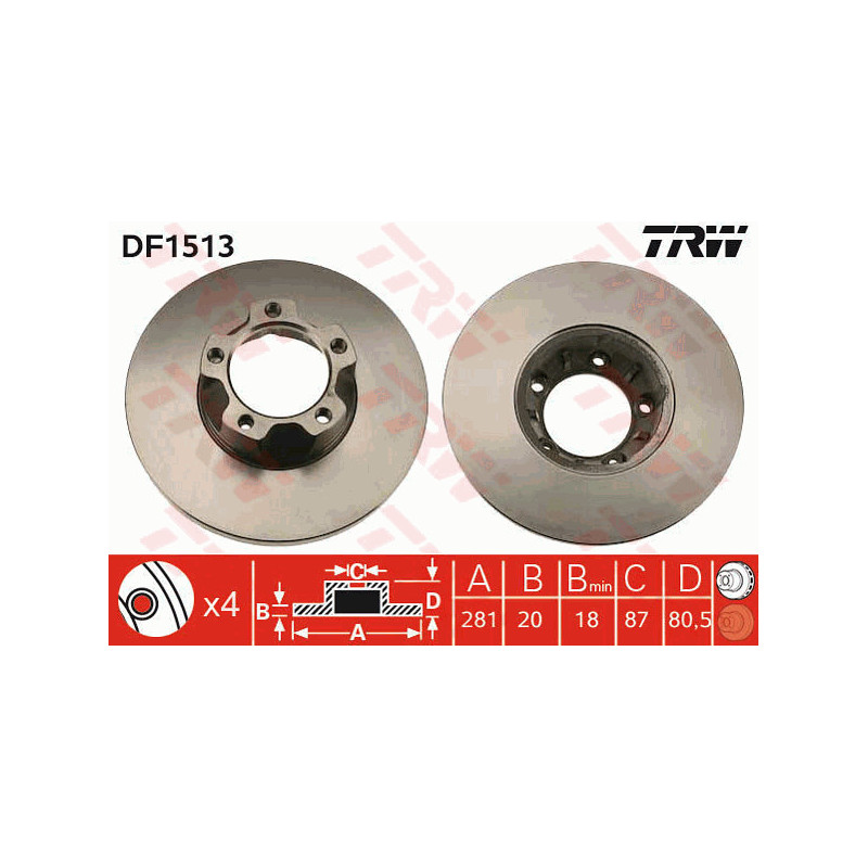 Disque de frein à l'unité TRW