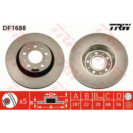 Disque de frein à l'unité TRW
