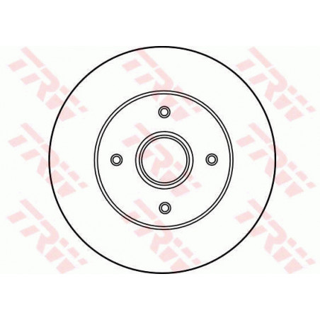 Jeu de 2 disques de frein TRW