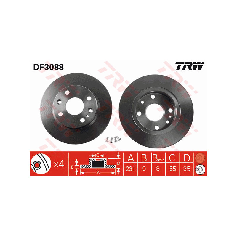 Disque de frein à l'unité TRW