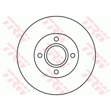 Jeu de 2 disques de frein TRW