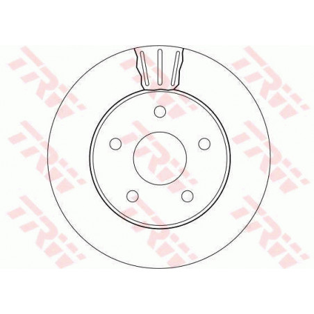 Jeu de 2 disques de frein TRW