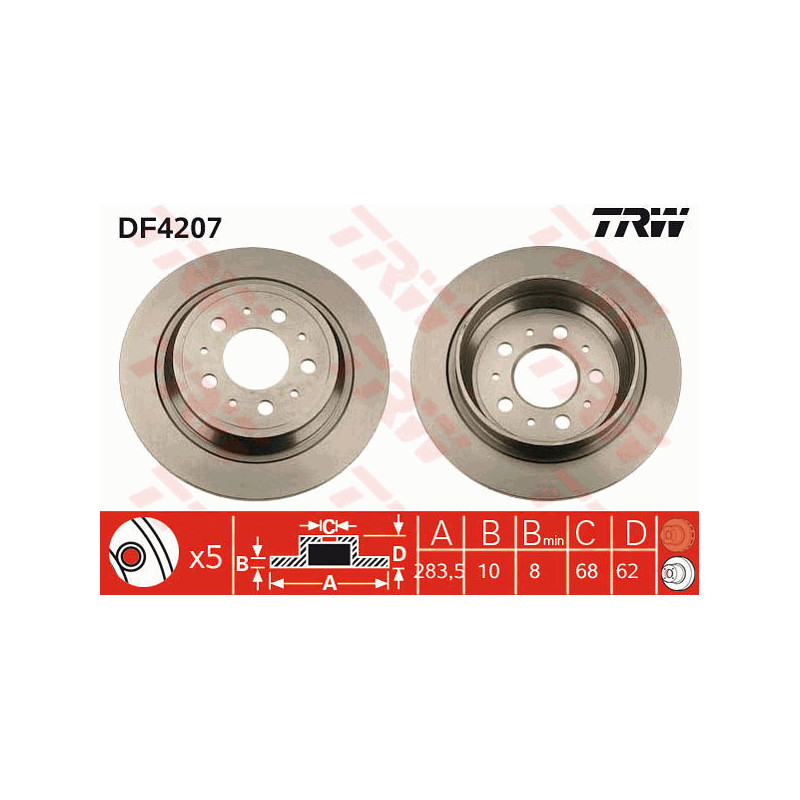 Disque de frein à l'unité TRW