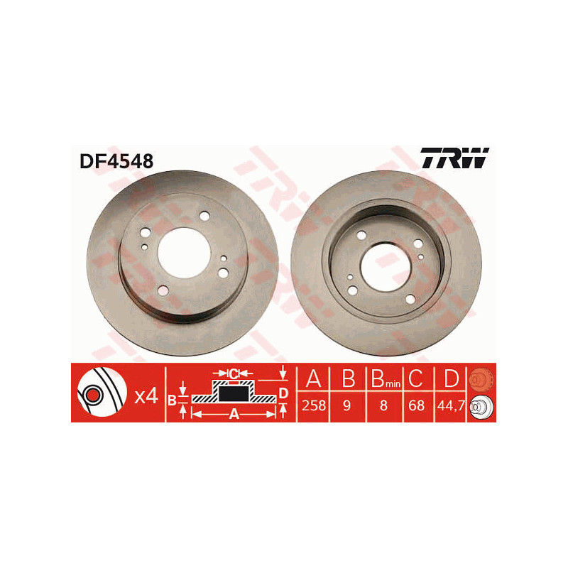 Disque de frein à l'unité TRW