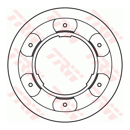 Jeu de 2 disques de frein TRW
