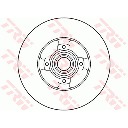 Jeu de 2 disques de frein TRW