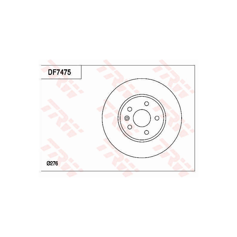 Jeu de 2 disques de frein TRW