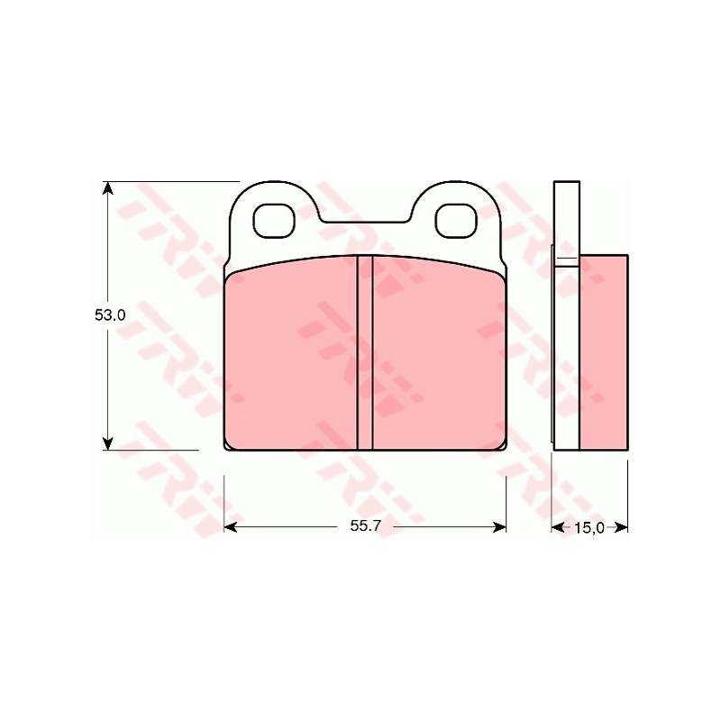 Jeu de quatre plaquettes de frein à disque TRW