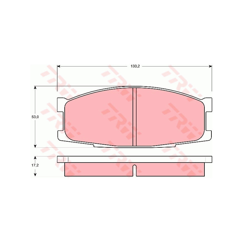 Jeu de quatre plaquettes de frein à disque TRW