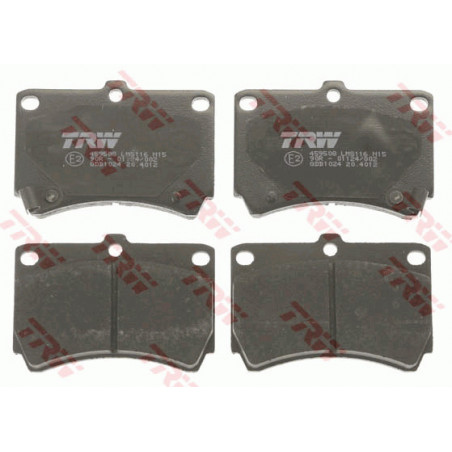 Jeu de quatre plaquettes de frein à disque TRW