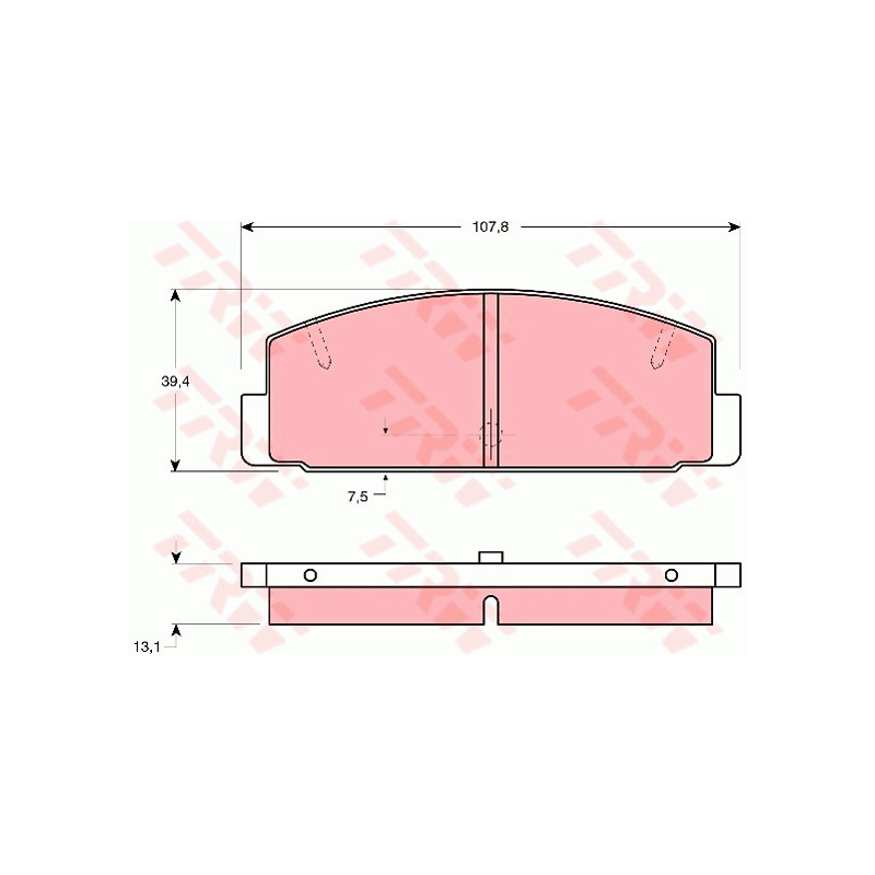 Jeu de quatre plaquettes de frein à disque TRW