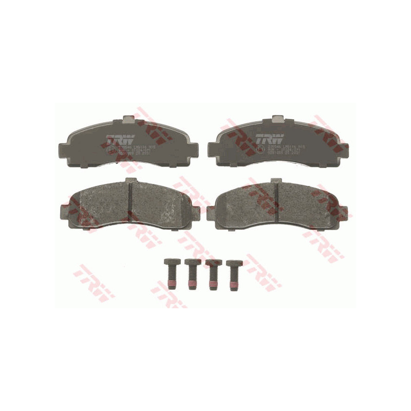 Jeu de quatre plaquettes de frein à disque TRW