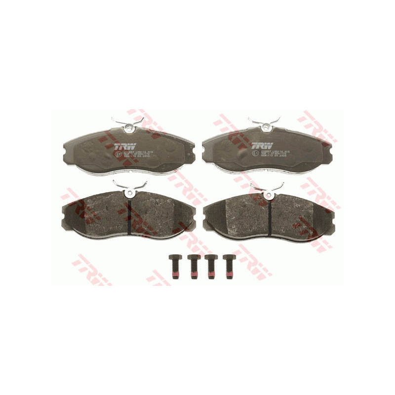 Jeu de quatre plaquettes de frein à disque TRW