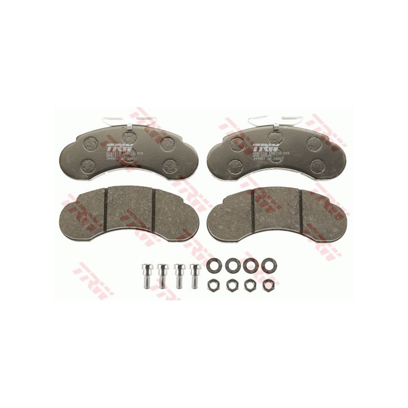 Jeu de quatre plaquettes de frein à disque TRW