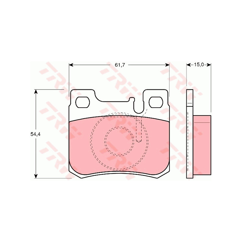 Jeu de quatre plaquettes de frein à disque TRW