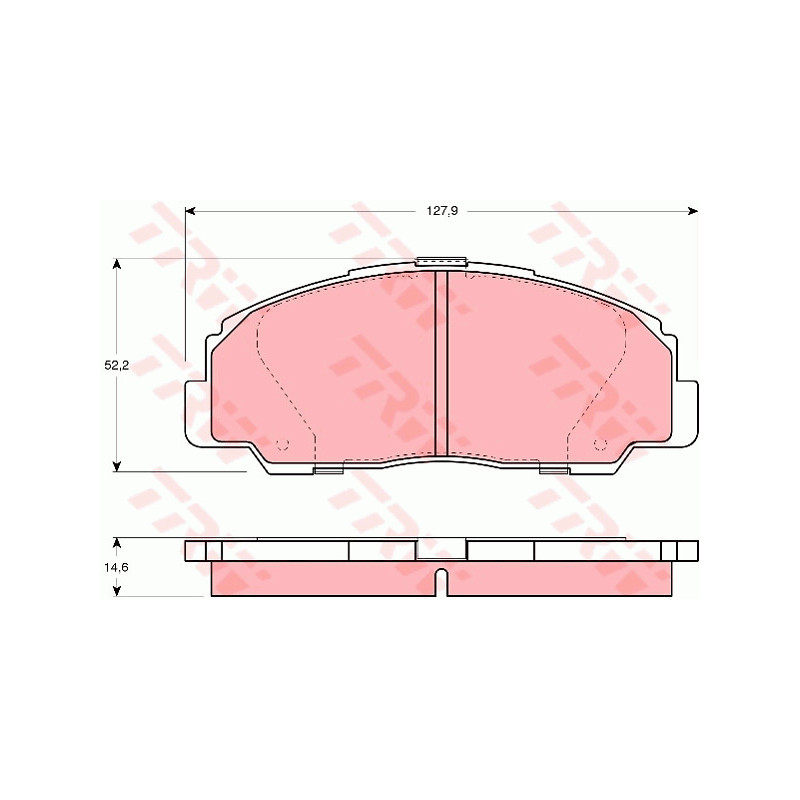 Jeu de quatre plaquettes de frein à disque TRW