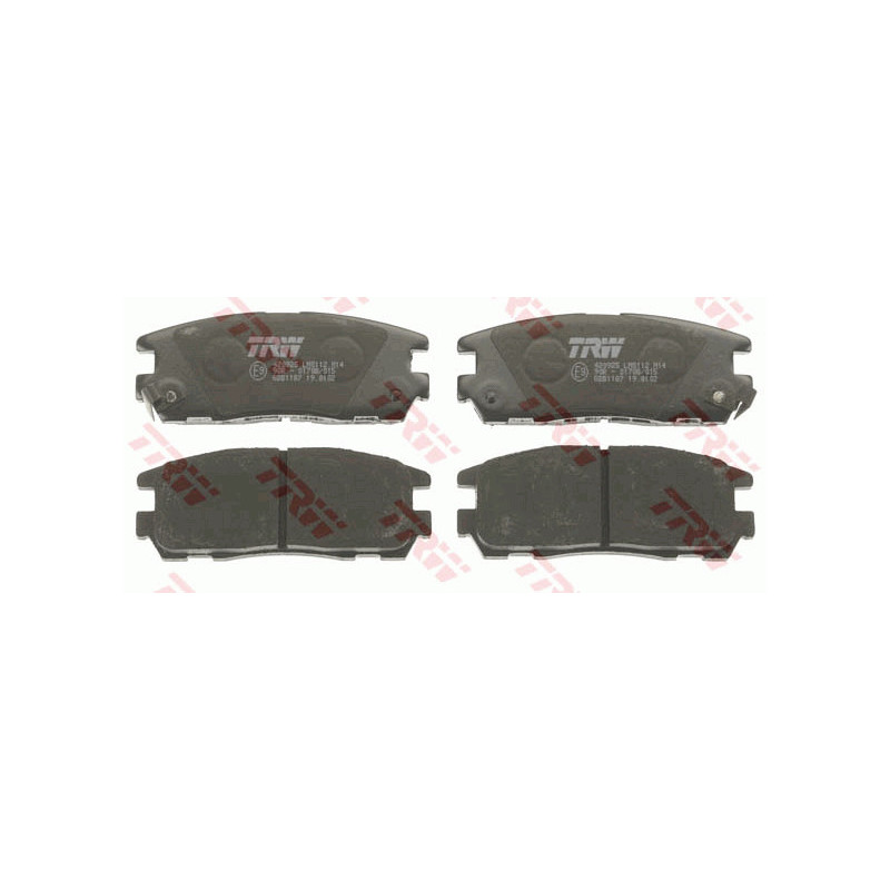 Jeu de quatre plaquettes de frein à disque TRW