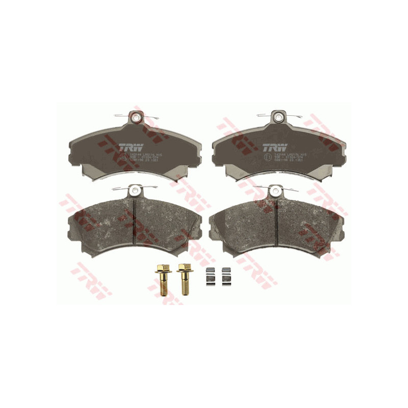 Jeu de quatre plaquettes de frein à disque TRW