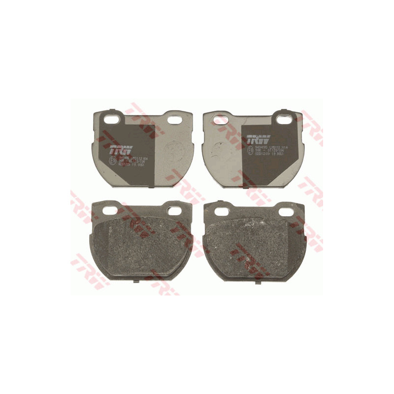 Jeu de quatre plaquettes de frein à disque TRW