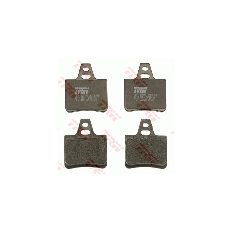 Jeu de quatre plaquettes de frein à disque TRW