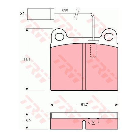 Jeu de quatre plaquettes de...
