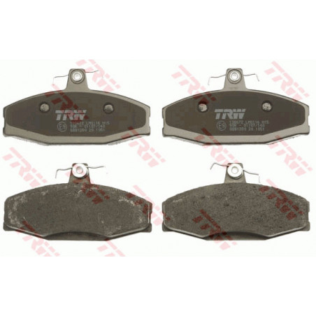 Jeu de quatre plaquettes de frein à disque TRW