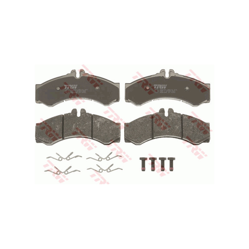 Jeu de quatre plaquettes de frein à disque TRW
